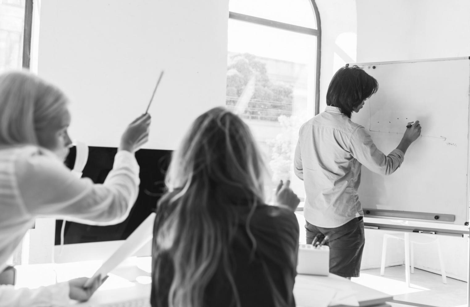 Financial education workspace with learning materials and planning tools